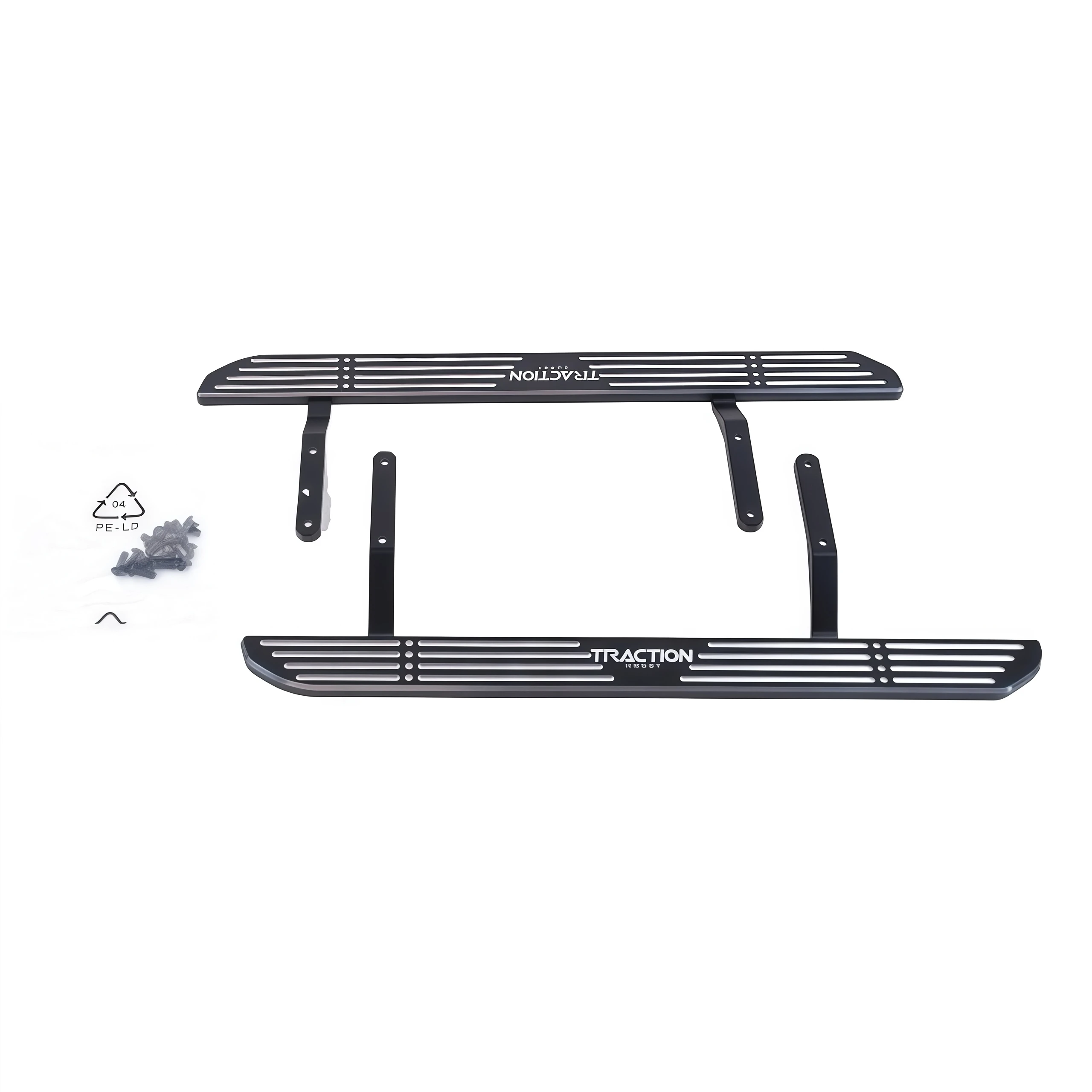 ชุดแป้นเหยียบด้านข้างแบบโลหะสำหรับ KM TH01546 T-rex Scale RC Crawler Car อะไหล่เสริม