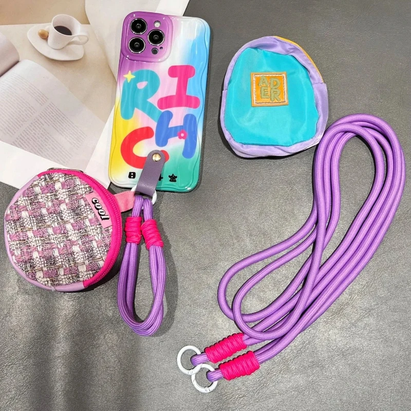 

The New Model Is Suitable for iPhone14promax Rich Travel Backpack Phone Case 13pro 12 Double Layer Lanyard 11 Protection Cover