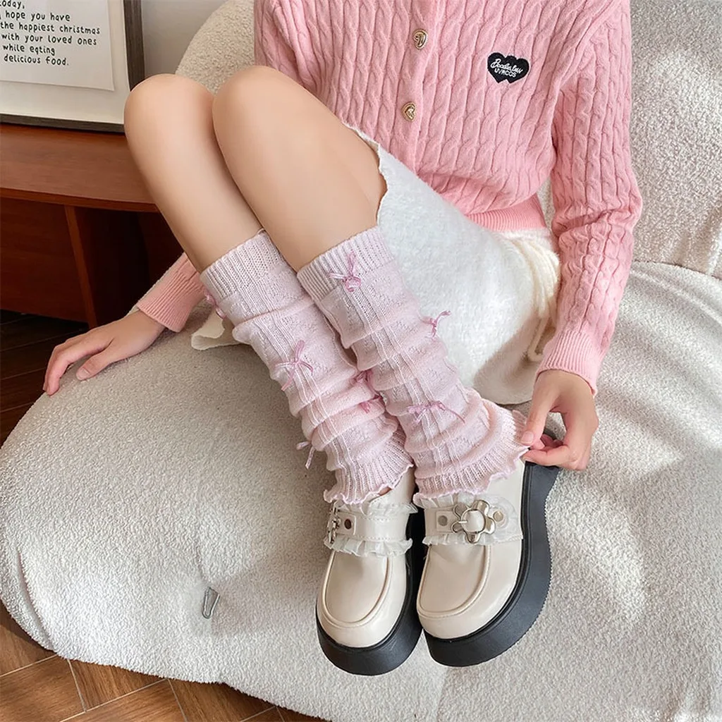 Mid Calf Leg Warmers Sweet Slouchy Leg Warmers Japanese Ballet Leg Warmers Skin Friendly For Edgy Casual Looks Leather Shoes view 6