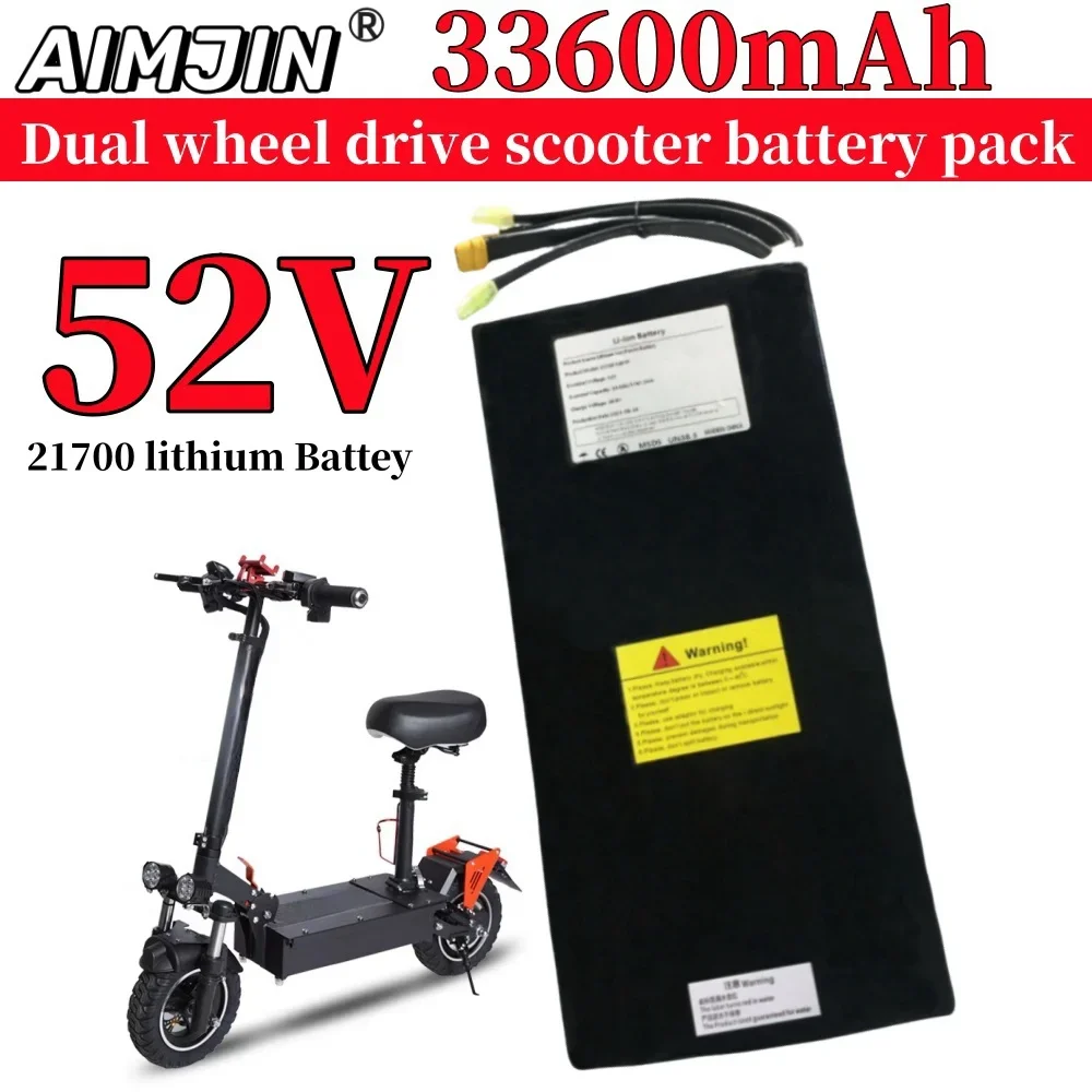 

14S7P 52V 33.6Ah Li-ion Rechargeable Battery Pack 21700 33600mAh Dual Port Fast Charging , Suitable for Dual Drive Scooters