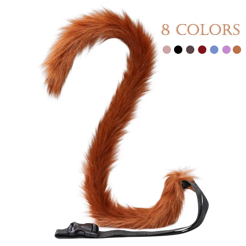 80cm lungo peluche coda di gatto accessori per costumi Cosplay JK ragazza Lolita Furry Animal Tail Fursuit Party Halloween puntelli Cosplay