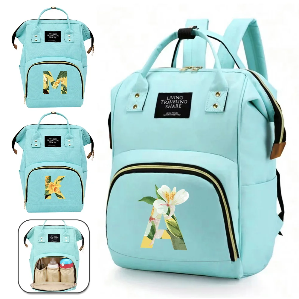 

Maternity Bag Multi-Function Nappy Pack Large Capacity Infant Bags for Outing Quick Nappy Changing Backpack Floral Series
