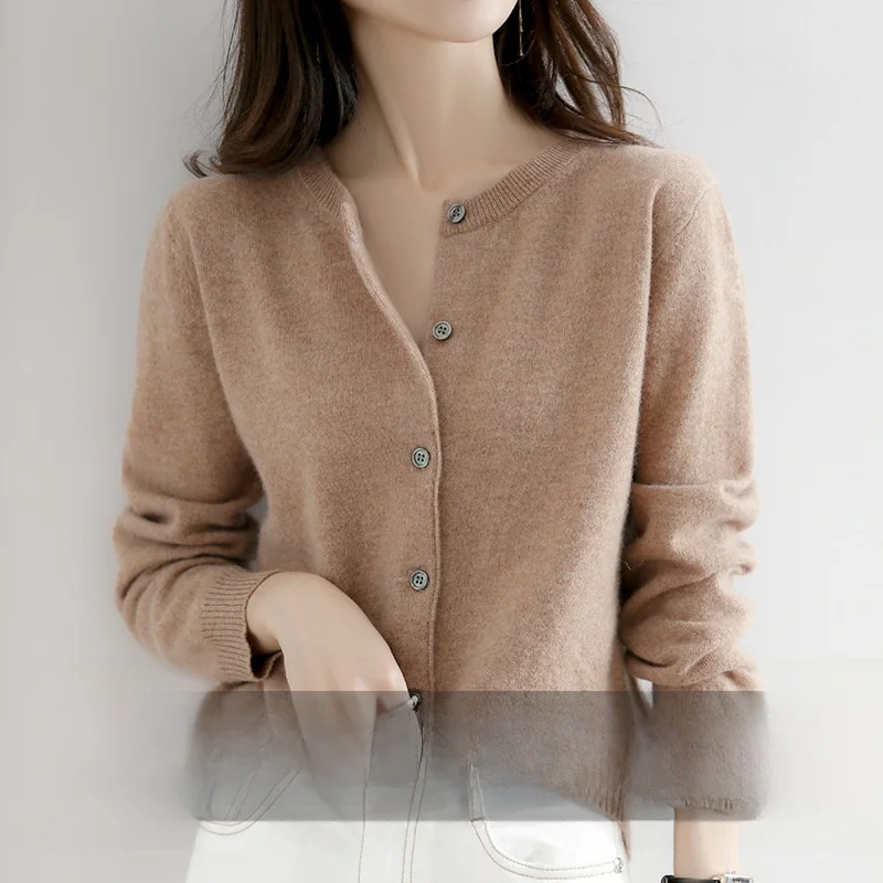 

Осень-зима Camere открытый кардиган женский круглый Ne свободный Thiened шерстяной вязаный низкий круглый Ne ort пальто