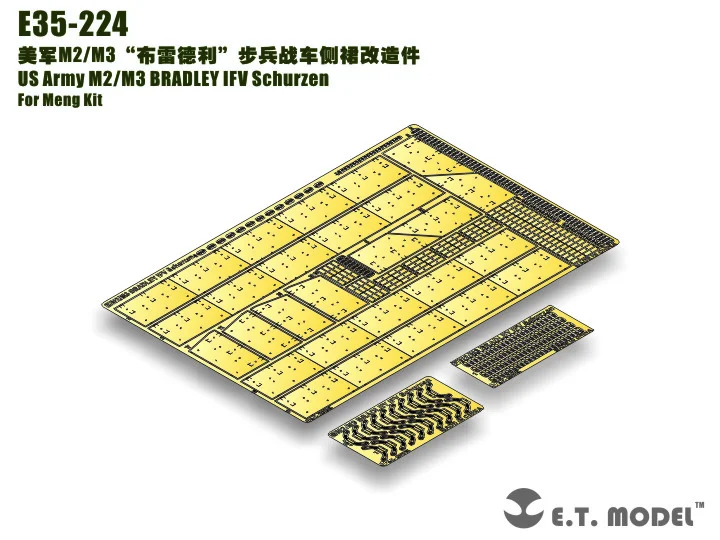 ET Model 1/35 E35-224 US Army M2/M3 BRADLEY IFV Schurzen For Meng Kit