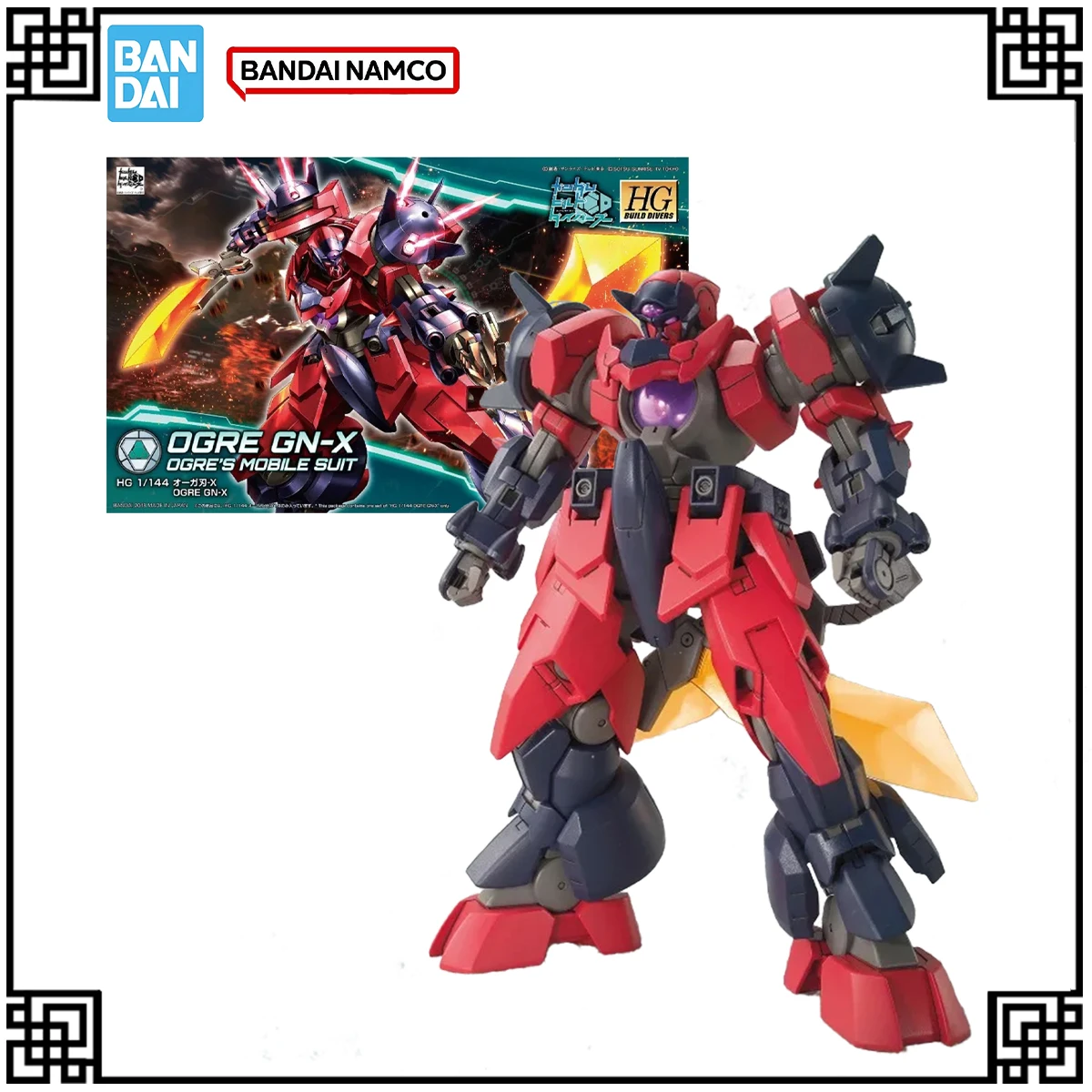 

Bandai Genuine In stock Original HG OGRE GN-X Model kit Gundam Anime Action Figure Assembly Model Toys For Kids Birthday Gifts