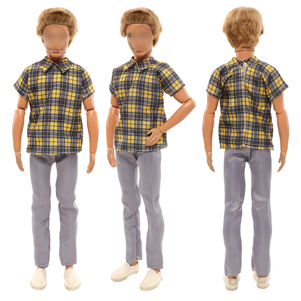 Fashion 8 Pieces/set Ken Doll Clothes Daily Outwear 4 Tops +4 Shorts Dolls Casual Wear Clothes