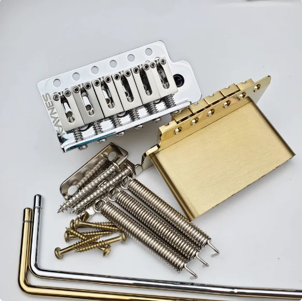 Fanta 52.5mm Electric Guitar Single Shake Bridge Straightening System Silver Gold KY01