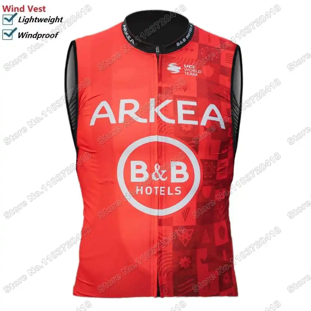 2024 ARKEA Samsic B&B HOTELS Cycling Vest Windproof Tour of Italy Men Wind Vest Road Cycling Jersey Sleeveless Bike Windbreaker