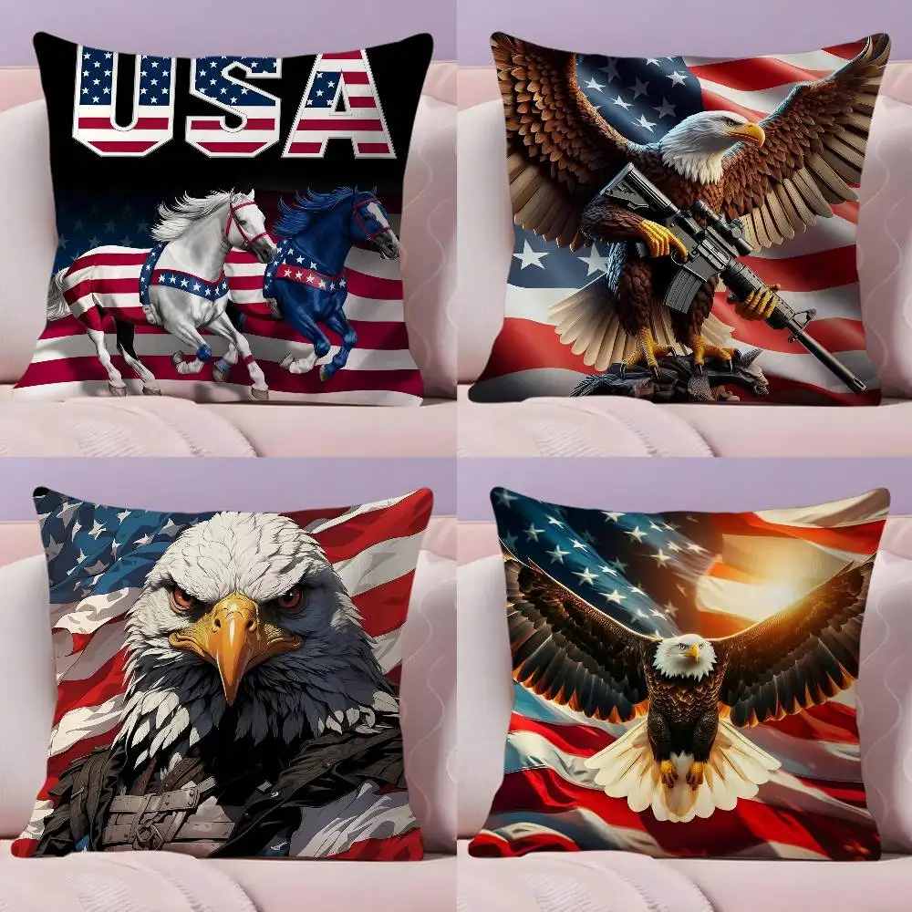 

Independence Day Pillow Case Pillowcase Ultra Soft Skin Friendly Fabric Cloud Like Comfort & Concealed Zipper