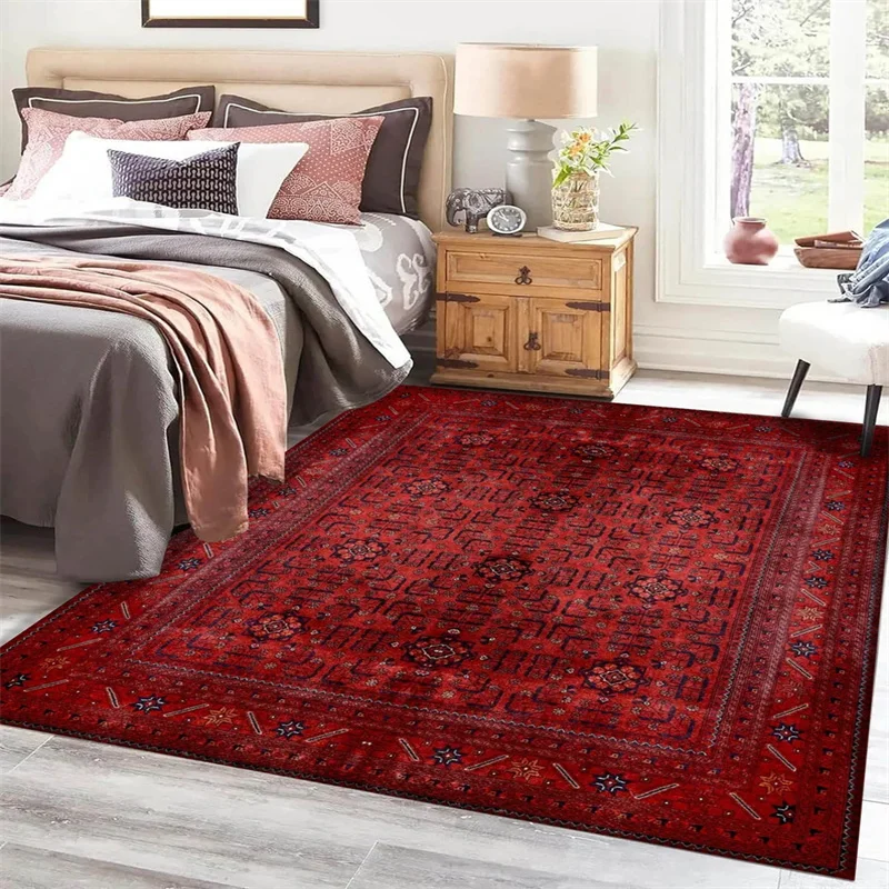 Oriental Red Carpet Persian Vintage Style Rugs for Living Room Oversize Red Carpet Hallway Runner Entrance Traditional Doormat
