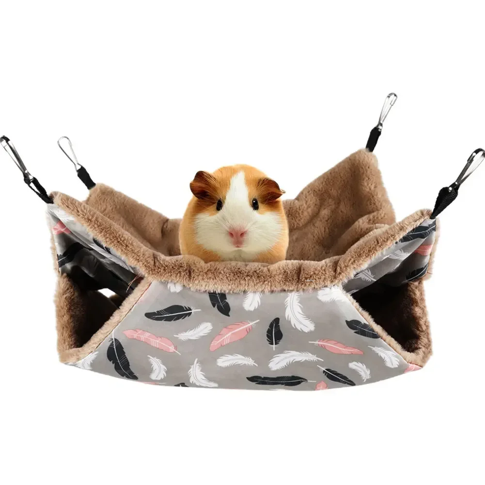 

Winter Warm Hamster Hammock Guinea Pig Hanging Beds House Small Animal Cage Rat Squirrel Chinchillas Nests Pets Supplies