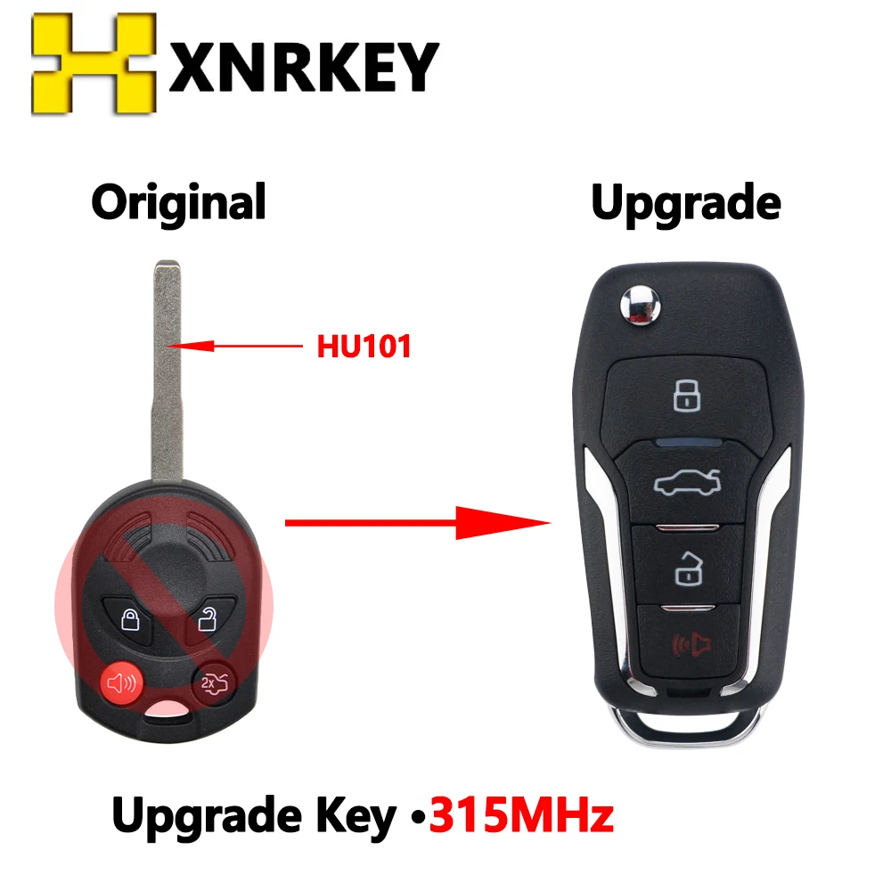 

XNRKEY FCC:OUCD6000022 Upgraded Remote Key for Ford Escape Focus C-Max Transit With HU101 Blade 315MHz