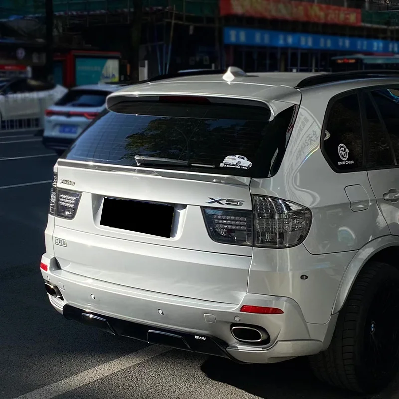 For 2006--2013 BMW X5 E70 Rear Middle Spoiler Wings Tail Lip Spoiler High Quali ABS Plastic Tuning Body Kit Accessories Styling