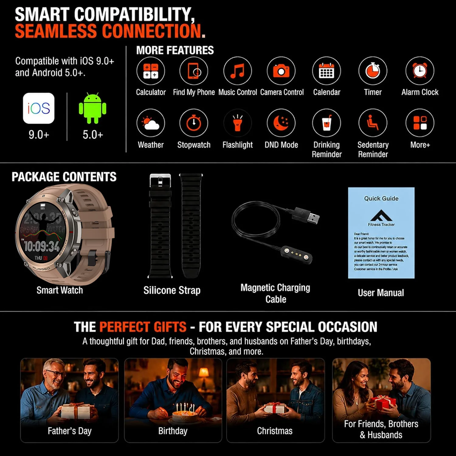 New Military Grade Sport Smart Watch Men GPS Offline Map 6 Star Position 170+Sport Mode Compass Waterproof Drop Resistance WatcH view 6