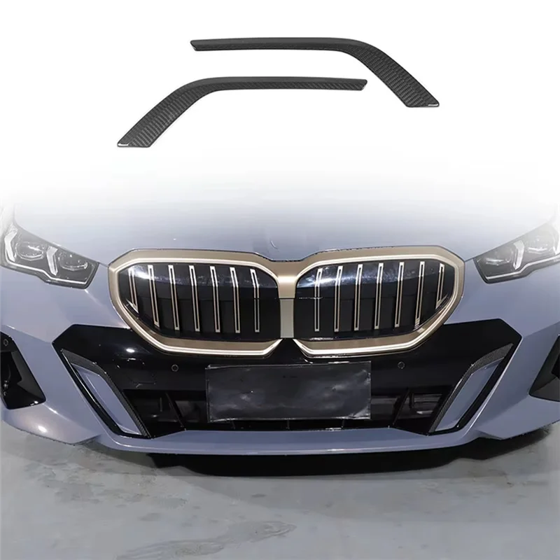 Reliable-Real Carbon Fiber Car Front Bumper Lip Spoiler Trim For BMW 5 Series G60 2024 Sport Version Accessories