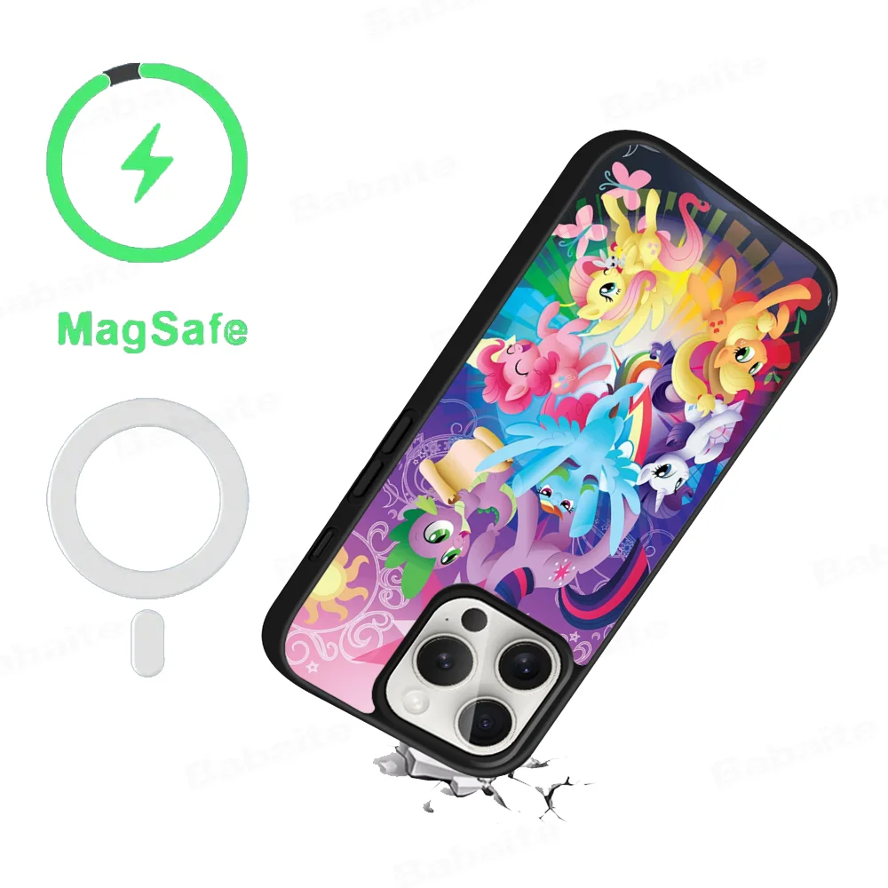 M-My Little P-Pony Phone Case Magnetic Case For IPhone 16 14 13 12 11 15 Pro Max Plus For Magsafe Wireless Charge Cover