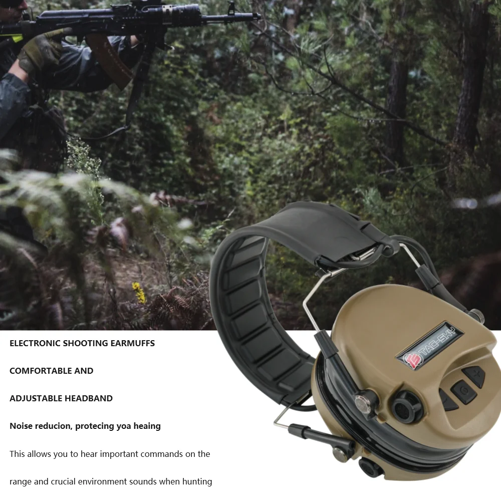 

TS TAC-SKY Tactical Electronic Earmuffs Shooting Hunting Hearing Protection Noise Canceling Pickup Tactical sordin Headset