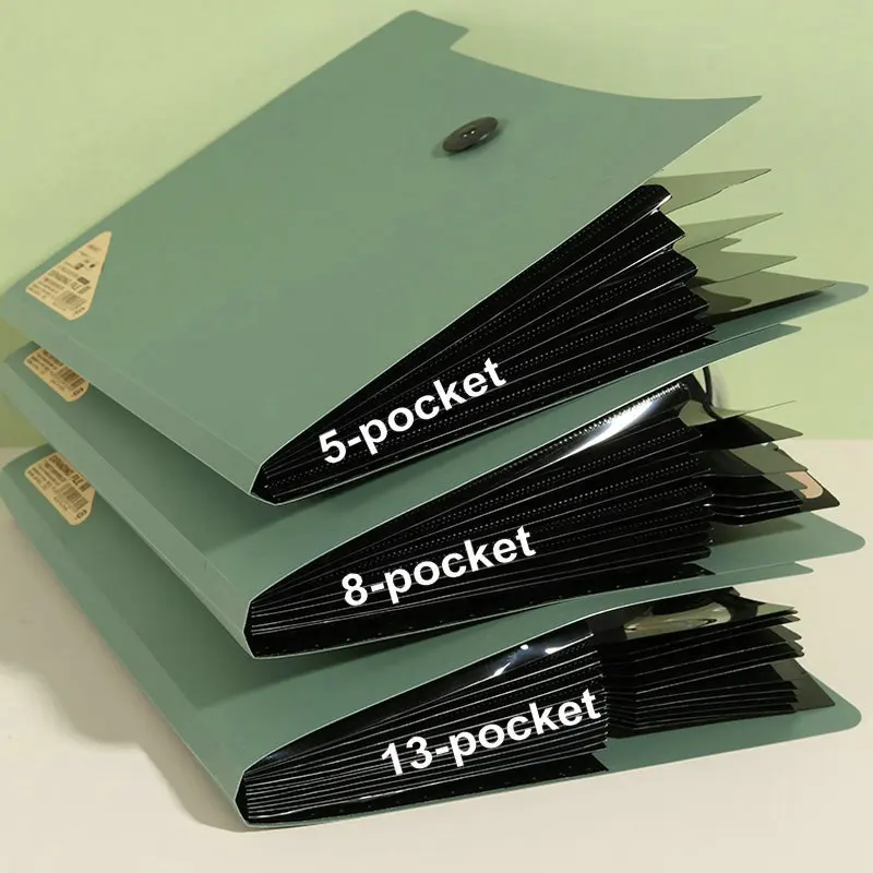 توسيع مجلد الملفات A4 منظم الورق تصنيف منظم الملفات الجيب مجلد A4 الأفقي لتخزين المستندات