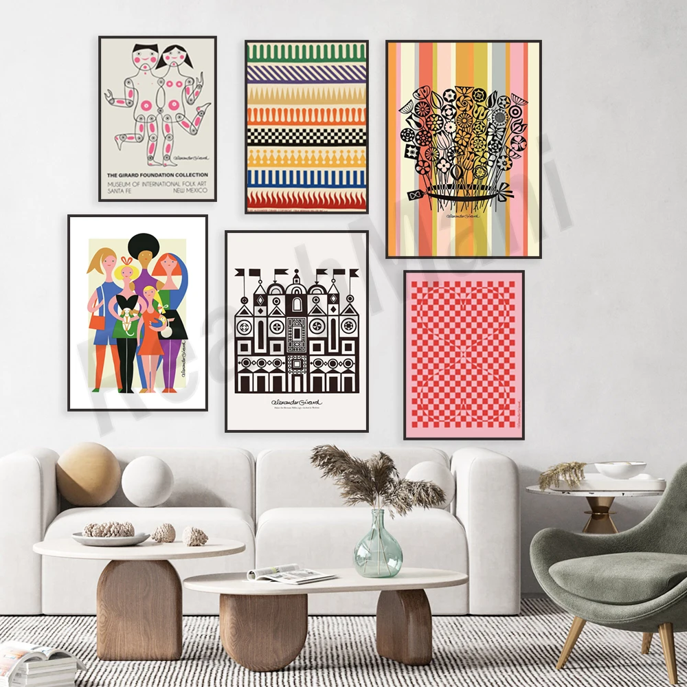 ألكسندر جيرار طباعة فن جداري حديث ، قلبان ، حب ، صداقة ، باقة ، جيرار لهيرمان ميلر ، ديكور منزلي ، صداقة #2