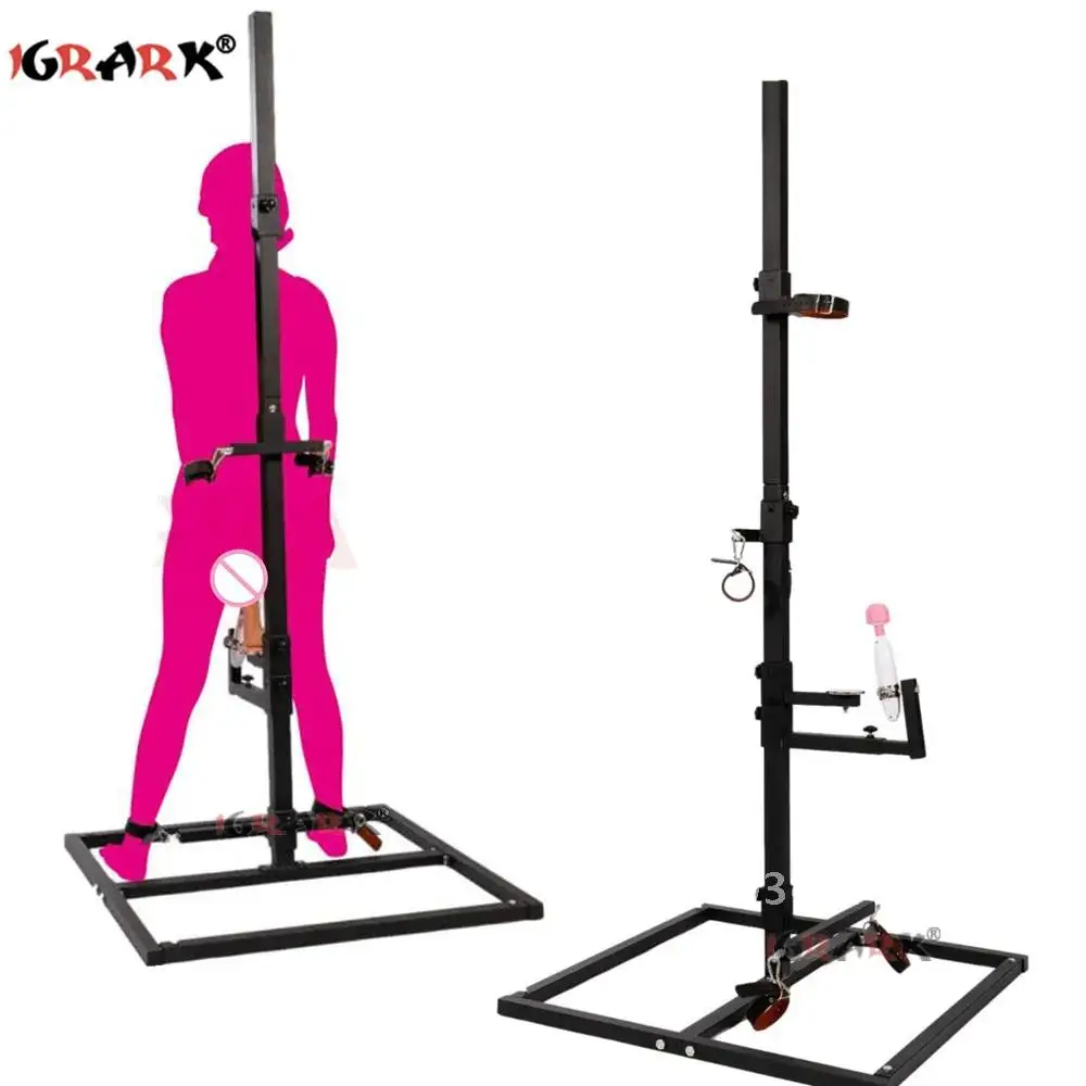 Cross X Stand Metal Frame Sex Furniture Female Slave Tools BDSM Bondage Restraint SM Training Props Adult Sex Toys for Couples