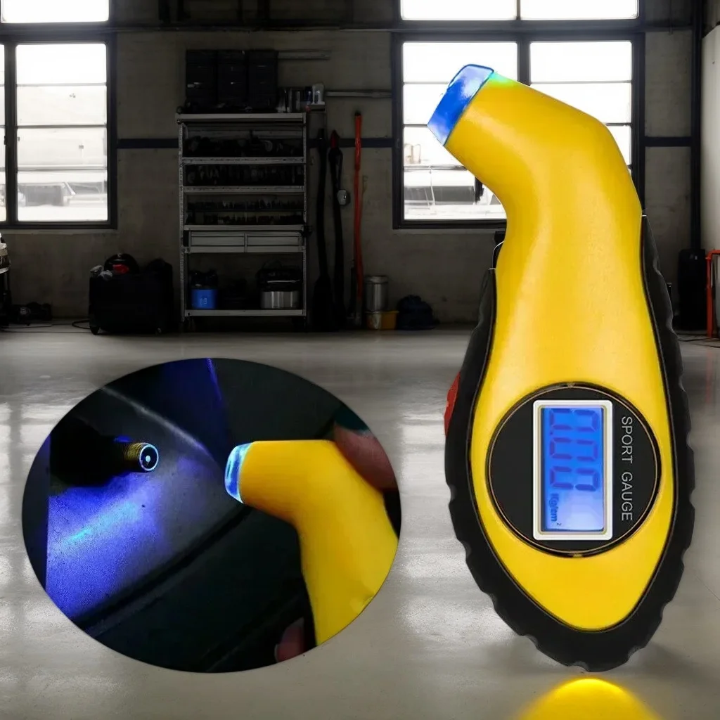 

Car Bike Truck Air PSI Meter - Digital Tire Pressure Gauge with LCD Display Auto Accessory Portable Design