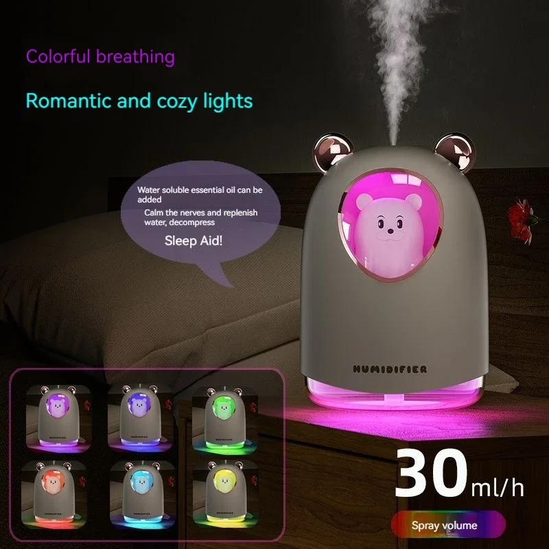 New cute pet cute bear humidifier USB mini car air purifier home small hydration creative humidifier