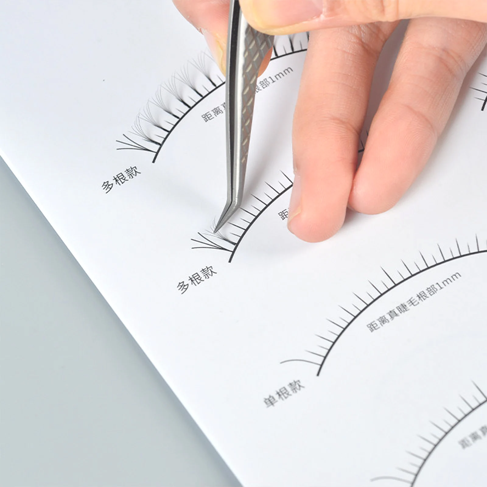 Eyelash Extension Practice Book Six Pages