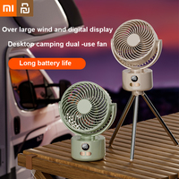 Xiaomi Youpin Camping Fan Outdoor Desktop Circulation High Wind Household USB Digital Display Portable Small Fan With Tripod New