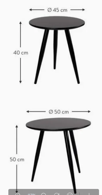 

-Round Small Living Room Side Nesting Coffee Table Home Furniture Nest Table