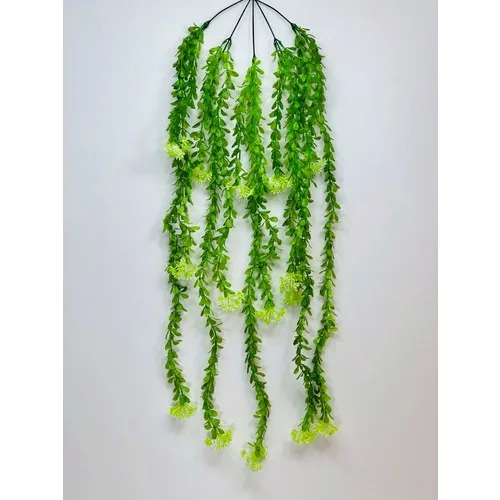 Artificial Pot Plump Green Dangling Tip Flowering