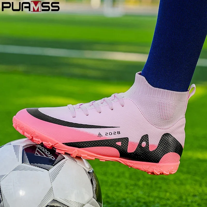 

PUAMSS New Men Professional Football Boots Ultralight Training Unisex Breathable Soccer Shoes Indoor Men Sport Shoes Minimalist