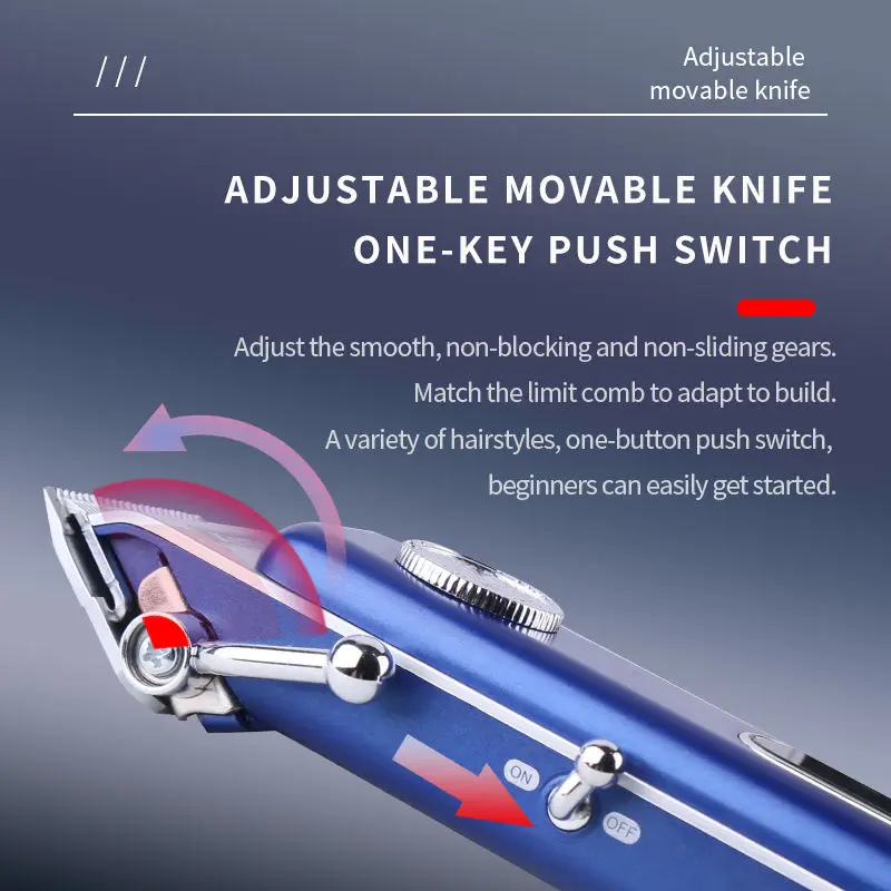 Rechargeable Professional Hair Clipper Hair Trimmer For Men Shaver Hair Cutting Machine Barber Accessories Cut Machin Beard