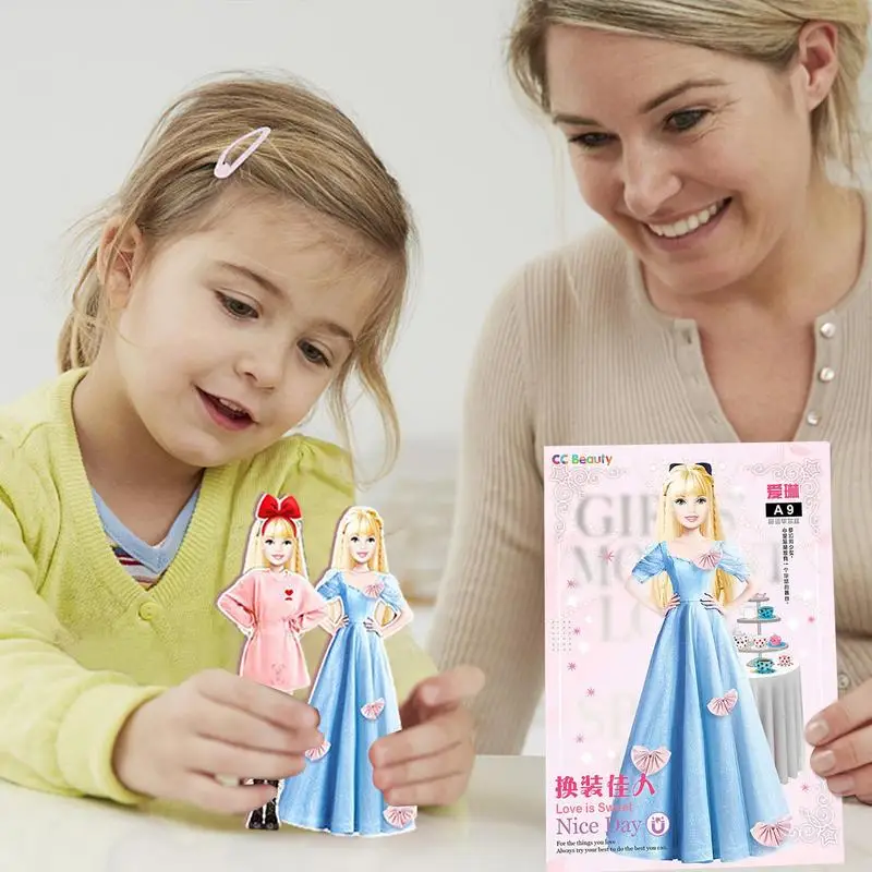 Magnetic Dress Up Dolls Safe And Harmless Princess Dress Up Doll Set Portable Princess Dress Up Paper Doll Set Birthday Gift