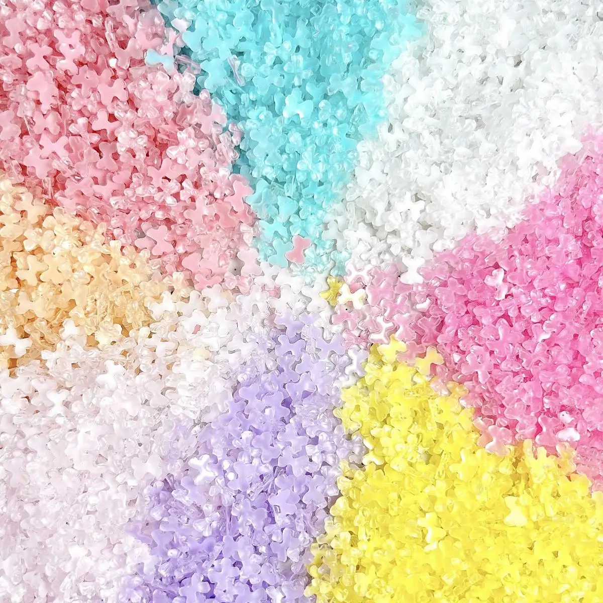 ชาร์มติดเล็บโบว์ใส น่ารัก 50 ชิ้น เรซิ่นสีเจลลี่หวานๆ โบว์เล็กๆ สำหรับตกแต่งเล็บ DIY