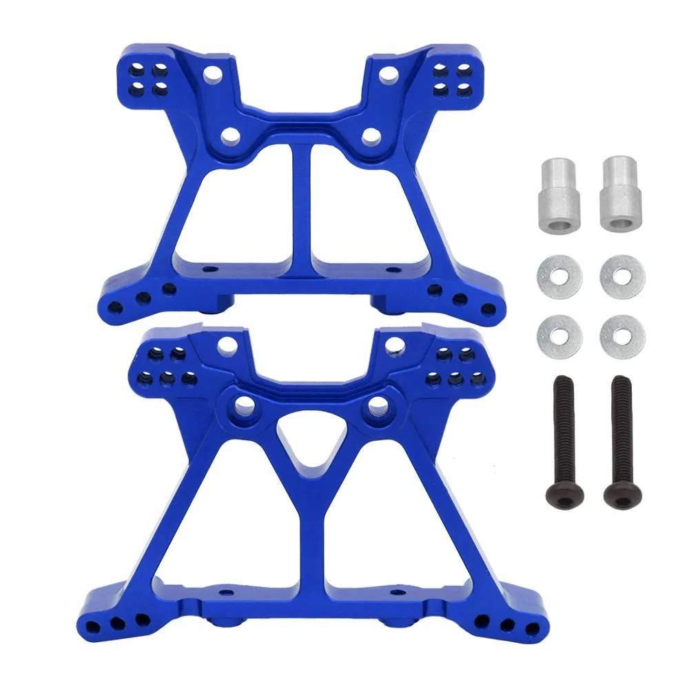 Aluminum Metal Front & Rear Shock Tower Set 6838 6839 for Traxs 1/10 Slash 4x4 4WD RC Car Replacement Upgrade Parts