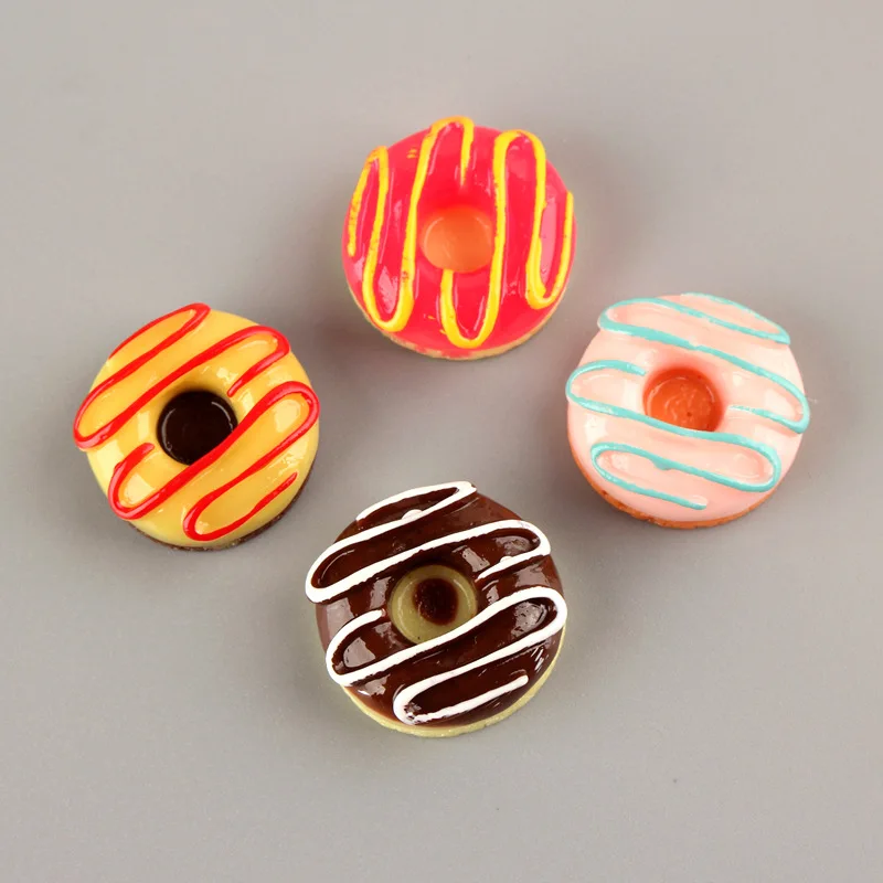 6/8/10 stücke Mini süße Süßigkeiten Donut Puppe Essen so tun, als spielen Puppenhaus Zubehör Miniatur Home Craft Dekor Kuchen Kinder Küche Spielzeug – Detail 24