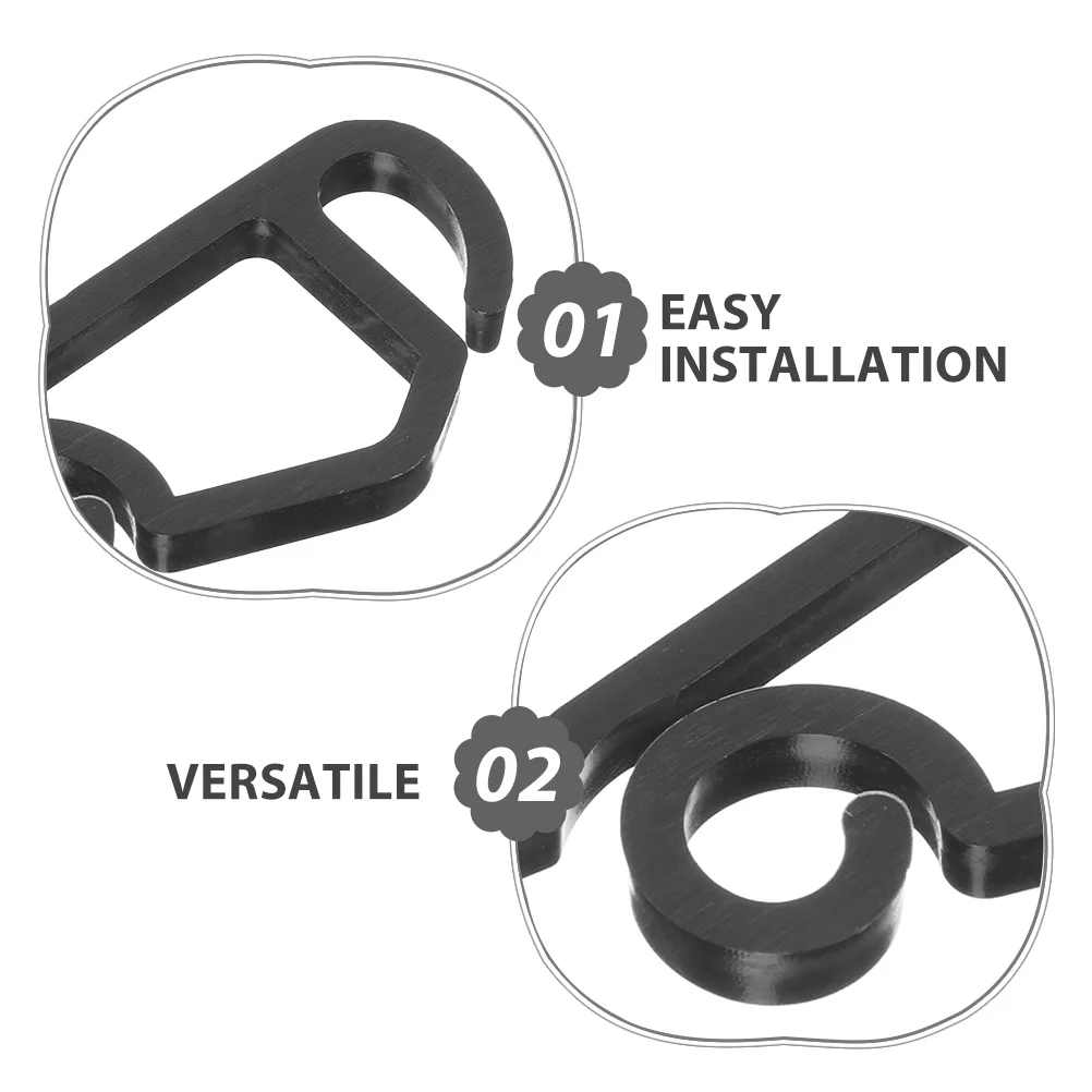 100 Buah Klip Lampu Natal Hitam Anti Karat Gantungan Lampu Tali Luar Ruangan untuk Dekorasi Lampu Musiman Liburan Atap Talang