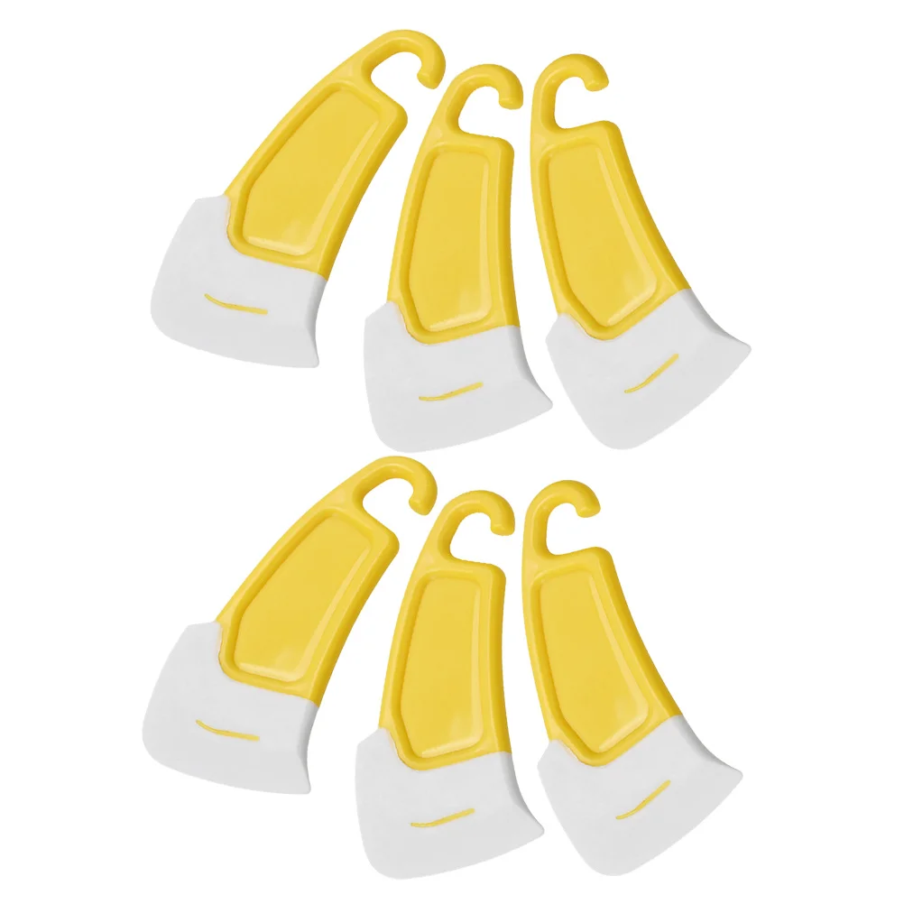 ที่ขูดทำความสะอาดก้นหม้อซิลิโคน 6 ชิ้น ปลอดภัยสำหรับครัว ไม่ติดกระทะ ใช้ขูดคราบไขมัน จัดเก็บได้กะทัดรัด