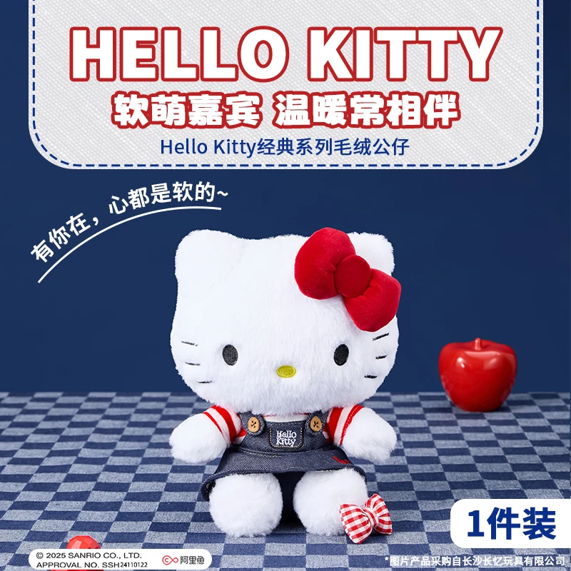 

Sanrio Miniso Hellokitty Plush Toy Classic Series Plush Dolls Cute And Soft Desktop Decorative Ornaments Girl'S Birthday Gift