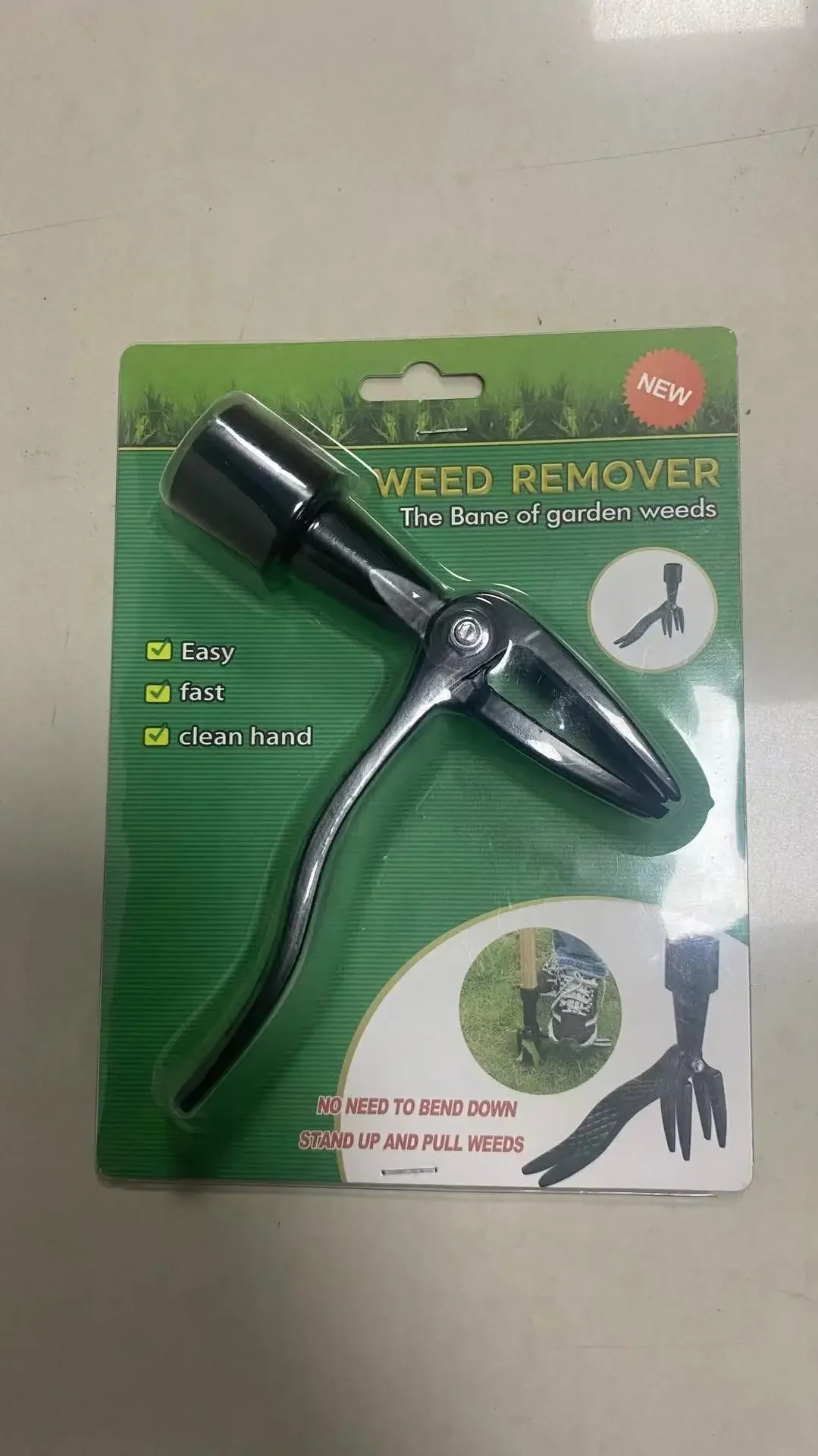 Stand Up Weed Puller Weeders Rooters Manuelle No-Bend Roots Shovel Clips