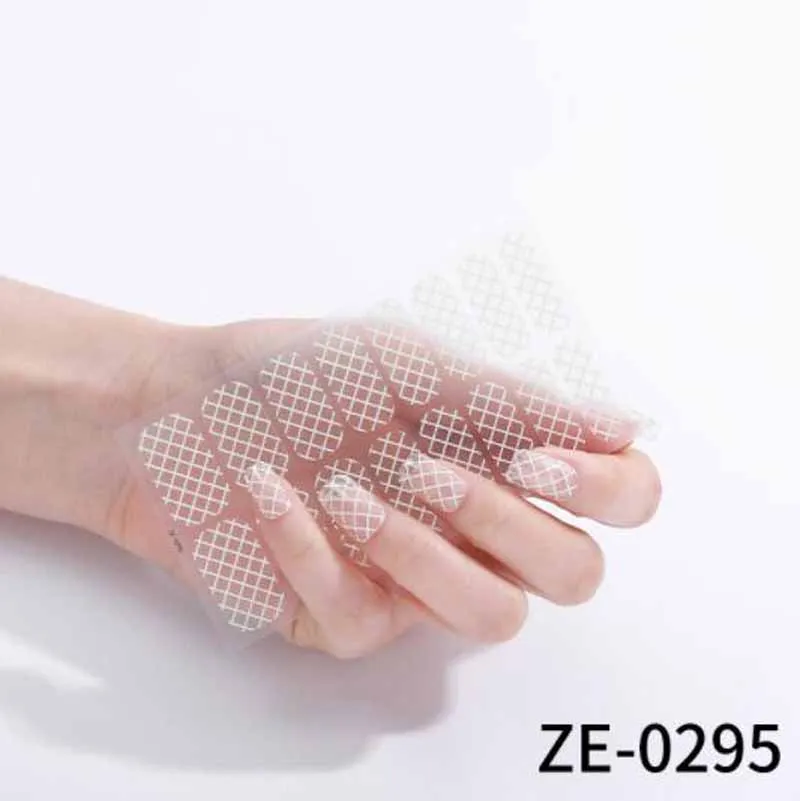Decalcomanie per adesivi per unghie finte a copertura totale, involucri per unghie a strisce glitterate, decorazione autoadesiva per nail art