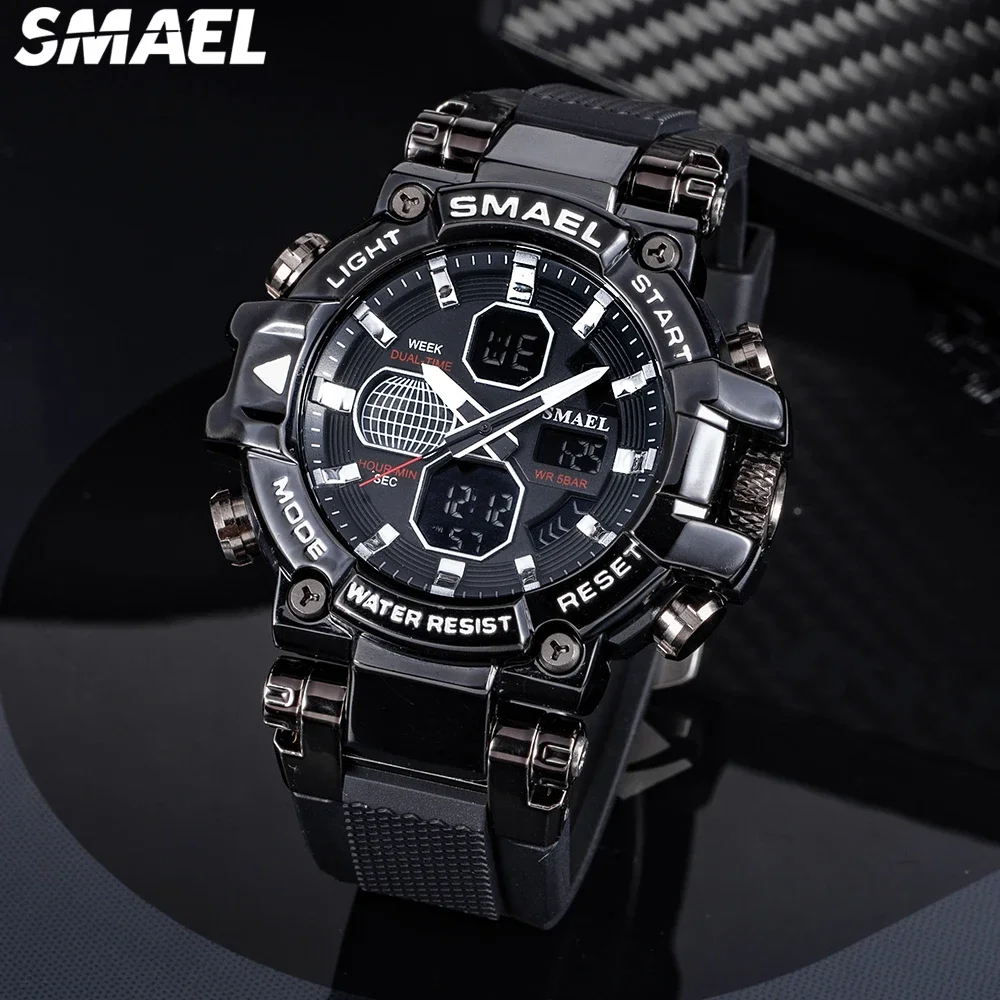 SMAEL Electronic Watch 8027 Colorful Alloy Watch Men\'s Outdoor Sports Waterproof Multi functional