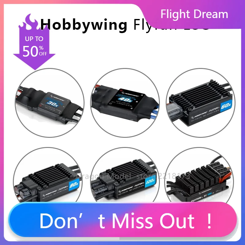 NYHobbywing FlyFun V5 110A 속도 컨트롤러 브러시리스 ESC, RC 쿼드콥터용 DEO 기능 포함