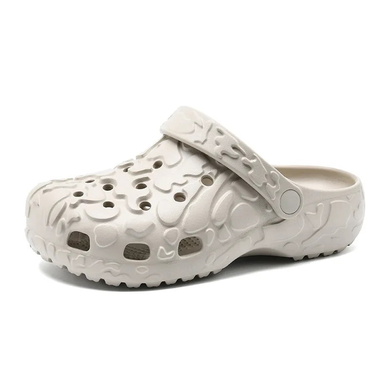 Hole shoes couple summer wear deodorant non-slip bag head dual-purpose slippers soft bottom stepping on shit slippers view 2