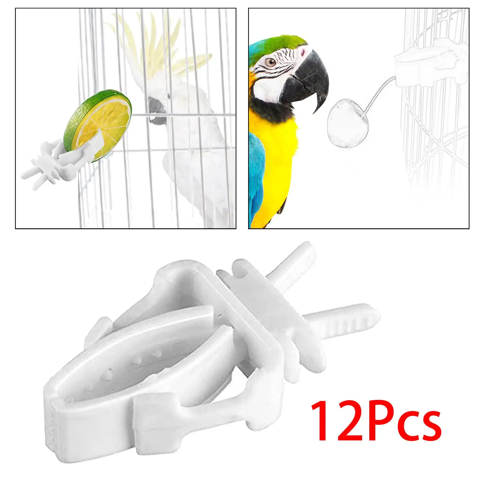 12 Stück Vogel fütterung Clip Feeder Gerät Vögel Futtermittel Spielzeug Vogelkäfig Futter halter für Papagei Kakadu Sittich Wellens ittich Ara