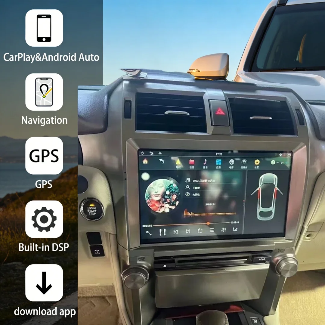 

Автомагнитола 8+128 ГБ Android 13 с CarPlay для Lexus GX400 GX460 2010-2020: Мультимедийный Автомобильный DVD-плеер, Навигация, Стерео GPS