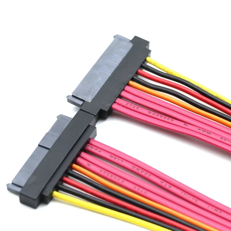 50cm 12Gbps SFF-8482 SAS 29Pin Female To Female Extension Cable Server Hard Disk Panel Backplane Adapter Cable