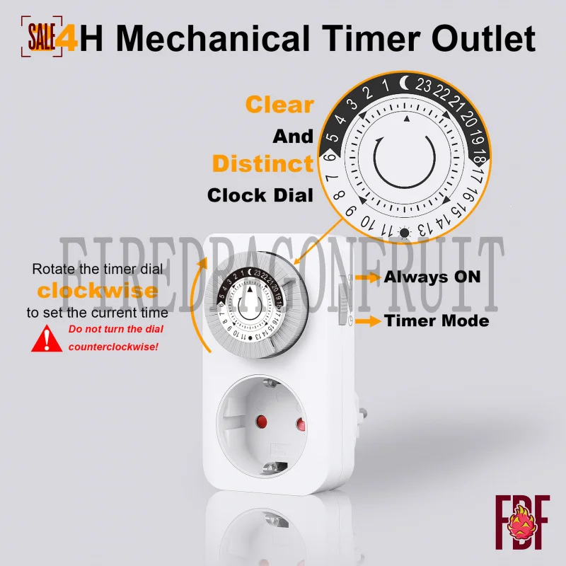 

Mechanical German Standard Timer Socket 230V Use Power Supply-Border and Order