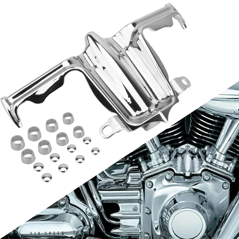 Chromowany popychacz / blok podnośnika Akcentująca osłona wykończeniowa dla Harley Twin Cam 00-17 Touring Electra Glide Dyna Fat Bob Breakout
