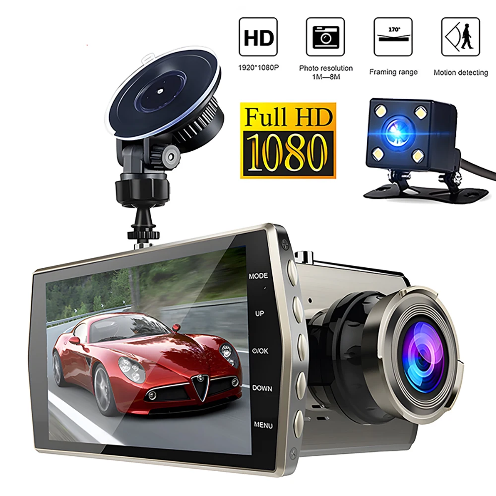 Car DVR 1080P Full HD Dash Cam Rear View Vehicle Camera Car Video Recorder Night Vision Auto Dashcam Black Box Car Accessories